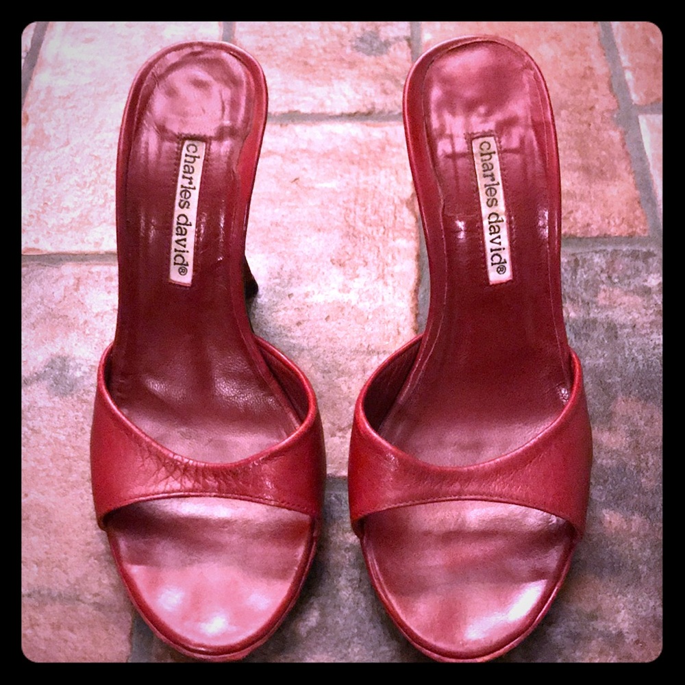 Charles David Red 4 inch High Heels Size 5.5
